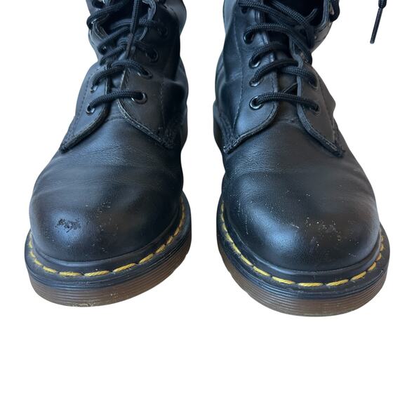 Dr. Martens Celeste Combat Boots Black Leather Angel Wings Women's Size 8 - Picture 6 of 11